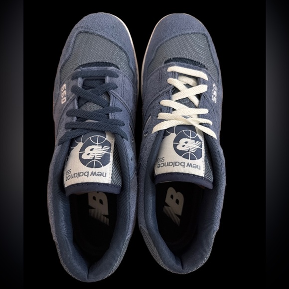 New Balance 550 Navy Blue Suede & Mesh Sneakers Men’s Size 10.5 EUC 1X main image 6